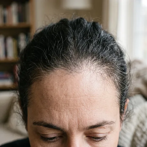 A receding hairline